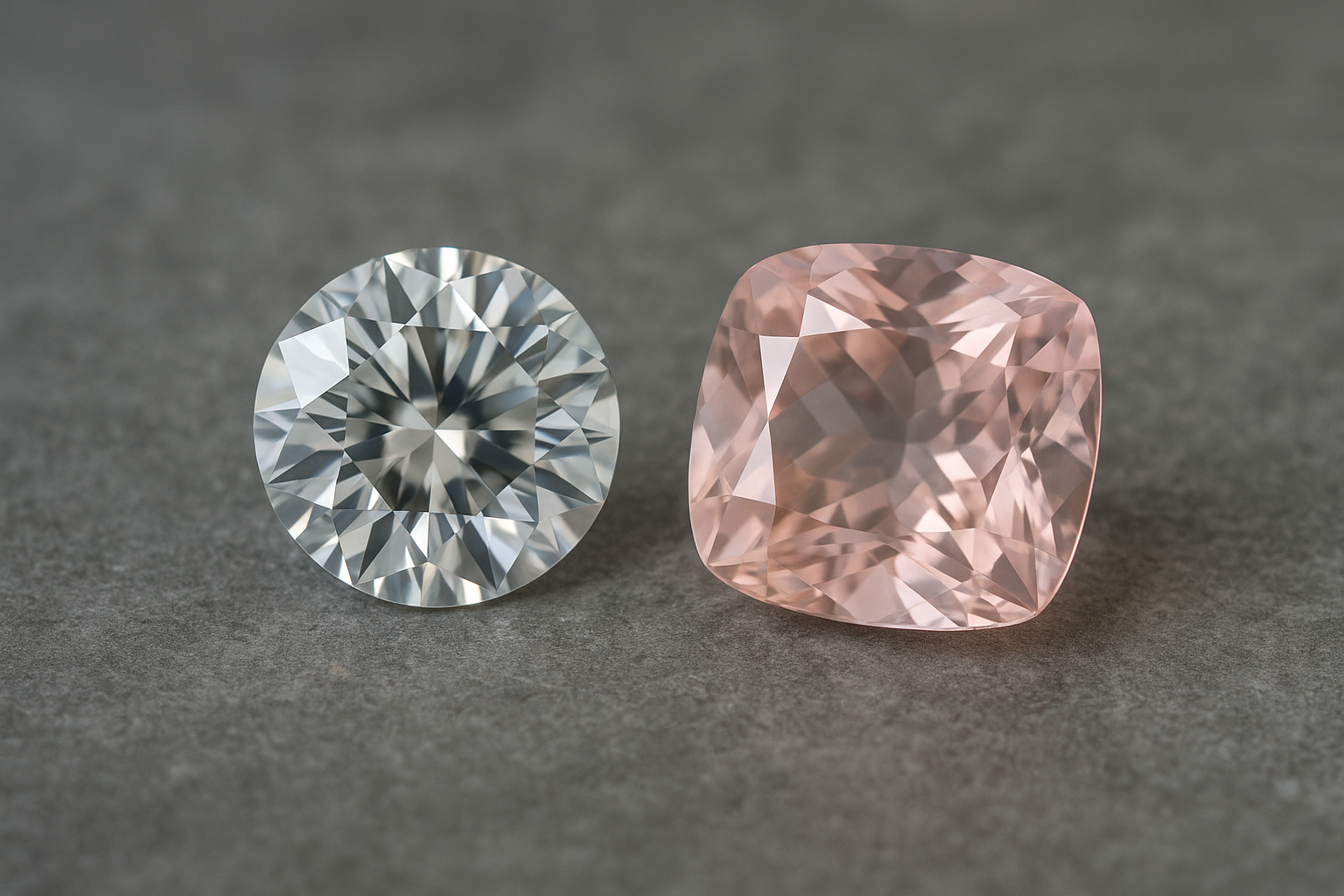 4月の誕生石 ダイヤモンドとモルガナイトのイメージ