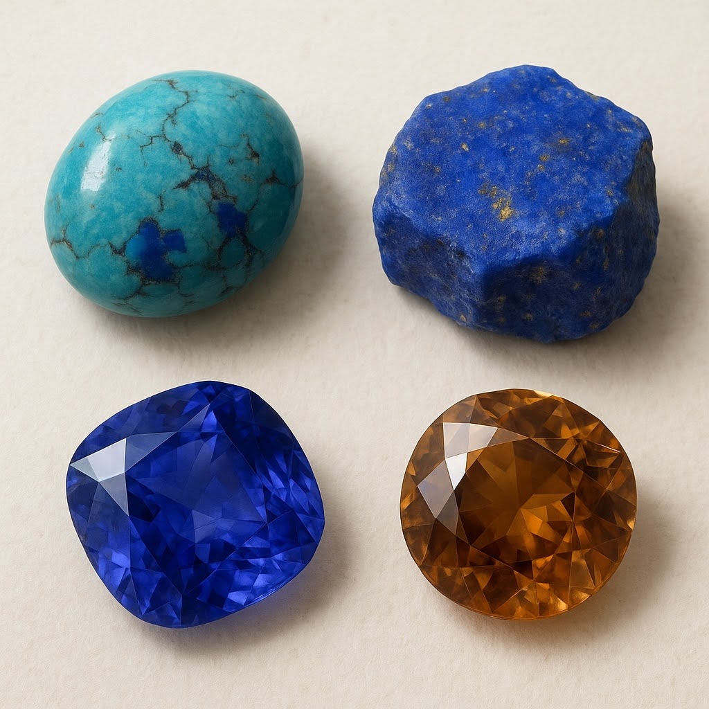 12月の誕生石 トルコ石・ラピスラズリ・タンザナイト・ジルコンのイメージ